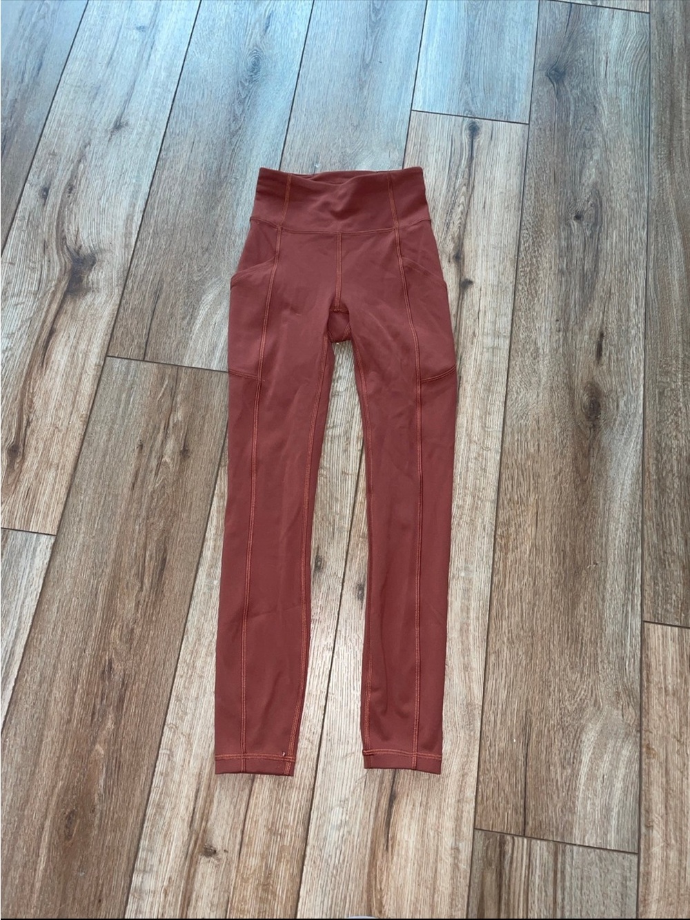 Lululemon Fast and Free High Rise Leggings Dark Terracotta Size 0